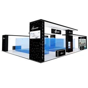 Detian offer custom exhibition booth design trade show stand big trade show booth display