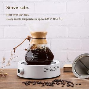 <span class=keywords><strong>Carafe</strong></span> à café en verre borosilicaté de 20 oz avec col en bois - Product Image 5