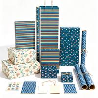 Rouleau de papier cadeau épais à rayures colorées, imprimé de fleurs et de cœurs, recyclable, décoratif, pour emballages cadeaux d'anniversaire et de fêtes