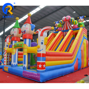 Structure gonflable combinée thème <span class=keywords><strong>cirque</strong></span> et carnaval, design clown, aire de jeux gonflable commerciale pour la location événementielle - Product Image 3