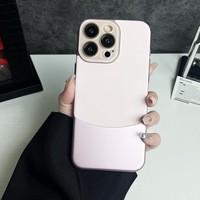 Étui de protection antichoc ultra-fin en cuir PU et PC rigide pour iPhone 17 16 15 14 13 12 11 ProMax