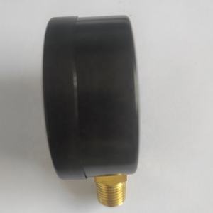 0-4 바 60mm 블랙 스틸 쉘 황동 연결 건조 압력 게이지 - Product Image 3