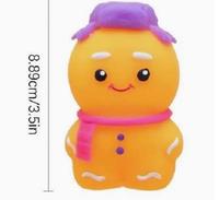 Nouveautés SHL Nedoh Jouet en caoutchouc souple Ginger Glowman Boule anti-stress Boîte de couleur Décoration de Noël 2026 Jouets Fidget