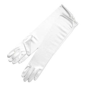 Bridal Gloves White Long Satin Wedding Formal Occasion - Product Image 2
