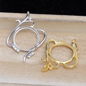 Pendentifs en forme de cœur en perle Mabei, 14,5-14,7 mm, plaqués or 18 carats, argent S925, bijoux pour la fabrication de colliers DIY - Product Image 2