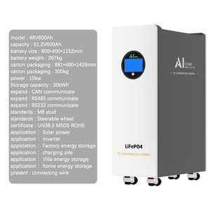 Batería de Litio LiFePO4 de 48V 51.2V 600Ah para Almacenamiento de Energía Solar Fotovoltaica, 30kWh para Uso Doméstico y Industrial - Product Image 1