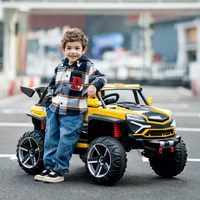 Voiture électrique pour enfants avec musique dynamique et console centrale multifonctionnelle, alimentée par batterie 12V7, pour les enfants de 2 à 4 ans
