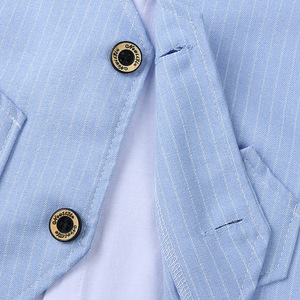 Vêtements pour tout-petits, ensembles de vêtements officiels pour bébés, ensembles de pantalons rayés pour garçons avec chemise en gros - Product Image 3