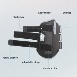 Ортопедический бандаж для запястья с индивидуальным логотипом, медицинский стабилизатор для синдрома запястного канала, хлопково-полиэстеровый бандаж на липучке, поддержка запястья - Product Image 4