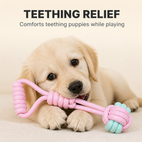 Jouet à mâcher et à tirer pour chien et chat en corde de coton tressée de luxe pour un jeu interactif