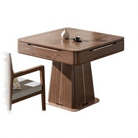 Table de Mahjong Électrique Entièrement Automatique Xuanhe en Noyer Noir, Style Chinois Moderne, en Bois Massif pour la Maison