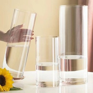 <strong>Small</strong> Tall Acrylic Clear Taper Hurricane Flower <strong>Vase</strong> for Wedding Decoration &amp; Supplies Table Centerpiece - Product Image 5