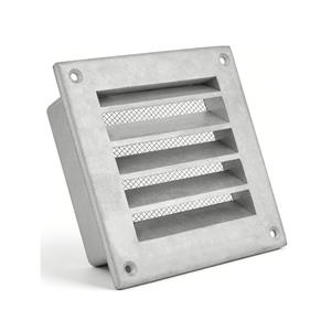 Rejilla de Ventilación Cuadrada de Aluminio Fundido de 150 mm, Rejilla de Ventilación para Pared Exterior con Malla Antiinsectos Integrada - Product Image 2