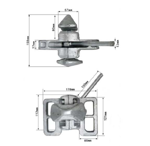 Vận chuyển <span class=keywords><strong>container</strong></span> <span class=keywords><strong>Twist</strong></span> Khóa <span class=keywords><strong>container</strong></span> lashing thiết bị của nhãn hiệu xếp chồng xử lý twistlock - Product Image 3