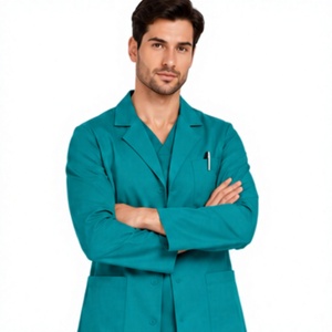Blouse de laboratoire pour homme de haute qualité, blanche, à manches longues, uniforme de médecin, respirante, en coton et polyester, vêtements de travail médicaux, laboratoire de chimie - Product Image 1