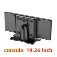 Écran portable de 10,26 pouces, caméra embarquée 4K, CarPlay sans fil, Android Auto, navigation GPS, Bluetooth, écran multimédia pour véhicule 12V