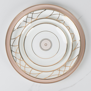 JY Bán Buôn Chất Lượng Cao Hoàng Gia Nhà Hàng Xương Trung Quốc Cưới Tấm Gốm Dinner Table Set - Product Image 2