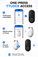 Control Remoto para Cerradura Inteligente TTLOCK R2 con Función de Rastreo