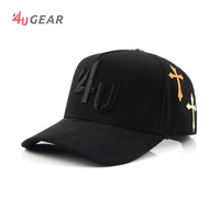 Topi Baseball Snapback 4UGEAR Gorras Custom 4U Berkualitas Tinggi 5 Panel Bordir Logo Custom untuk Pria