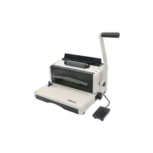 Kalender CYMC-8702 Desktop Manual Pin Binding COIL Binding Machine untuk 28 Lembar 70G Kertas dengan Mesin Binding Buku Cepat