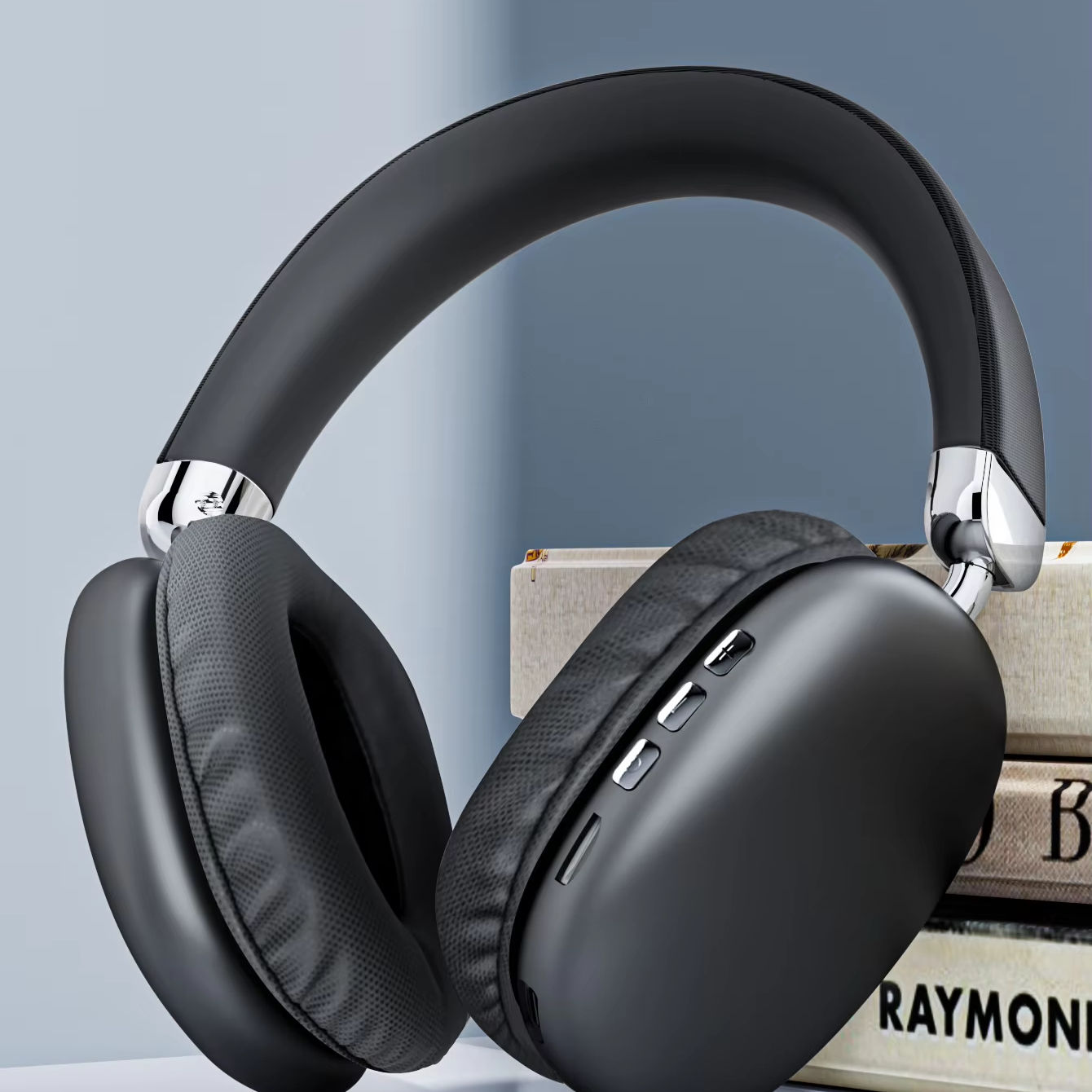 BT-958 Top Version 18 On-Ear Wireless Headphones with Active Noise Cancelling, Spatial Audio, Bluetooth 5.4, IPX-4 Waterproof, JL Chip, 30H Playtime, Built-in Mic - Black / سماعات BT-958 الإصدار الأعلى 18 اللاسلكية على الأذن مع عزل الضوضاء النشط، صوت مكاني، بلوتوث 5.4، مقاومة للماء IPX-4، شريحة JL، 30 ساعة تشغيل، ميكروفون مدمج - أسود