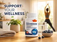 OEM Glycinate de magnésium 120 capsules, Complexe de magnésium avancé, Ashwagandha L-Théanine, Complément alimentaire végétalien pour adultes, Sommeil