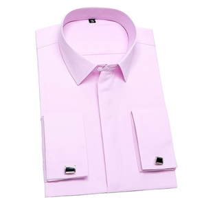 <span class=keywords><strong>Camicia</strong></span> <span class=keywords><strong>da</strong></span> Uomo Stile Francese Slim-Fit a Maniche Lunghe Bianca 100% Cotone Antipiega Senza Bisogno di Stiratura per <span class=keywords><strong>Sposo</strong></span> - Product Image 5