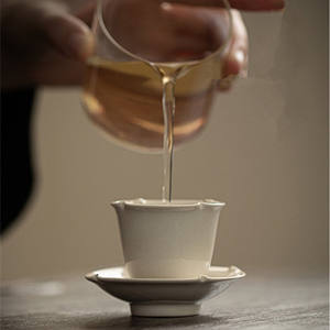 Taza de cerámica Kungfu de estilo tradicional hinés con forma de posavasos alus <span class=keywords><strong>spectabilis</strong></span>, con el mismo tipo de posavasos - Product Image 5