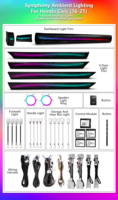 ICarsin OEM Ambient Lighting untuk Honda Civic Generasi ke-10 RHD/LHD Lampu LED Interior Upgrade Trim Pengganti 4D Tweeter
