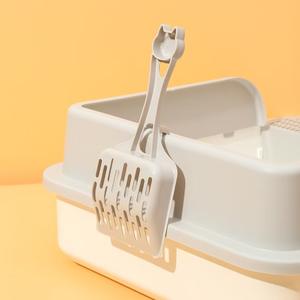 Renk kedi çöp havzası büyük boy yarı kapalı kalınlaşmış derin kedi çöp tepsisi kum sıçramasına önlemek Pet temizleme up araçları kutusu - Product Image 4