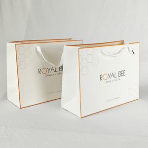 Sacs en carton de luxe avec logo personnalisé emballage écologique ruban d'impression offset pour vêtements de restaurant lunettes montres - Product Image 5