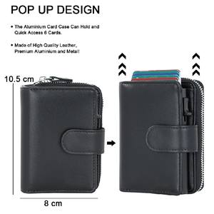 ארנק כרטיס ביקור מקצועי רזה שם כרטיס מחזיק ארנק עם סגירת מגנטיות עם תיק עור קופץ - Product Image 3