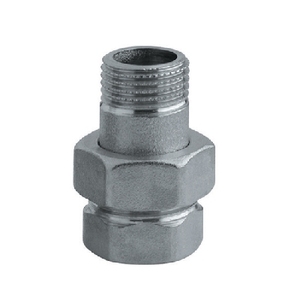 Raccordo Diritto Nichelato da 1 Pollice, Connettore Cromato per Tubi HVAC - Product Image 1