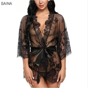 Nuevo camisón de mujer, lencería de hotel, camisón de malla, encaje transparente, ropa de dormir suave para el hogar, pijama - Product Image 6