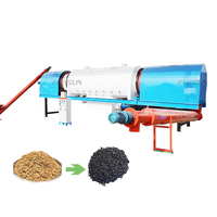 Four de carbonisation continu à économie d'énergie, haute capacité, pour la fabrication de charbon de bois à partir de balles de riz, avec alimentation automatique et système d'étanchéité