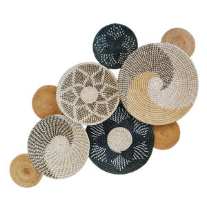 Salvamanteles Redondo Clásico de Bambú Hecho a Mano, Ecológico, Rústico, Tejido, para Mesa de Comedor, de Fibra Natural, Accesorios para Mesa de Cocina - Product Image 1