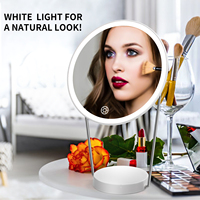 Miroir led pour maquillage, réglable à 120 degrés, haute transparence, existe en deux coloris