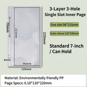Porta Carte in PP con Chiusura a Bottone, Album Fotografico per <span class=keywords><strong>Foto</strong></span> e Biglietti da Visita, Elegante Accessorio di Moda con Capacità di 3 Pollici - Product Image 4