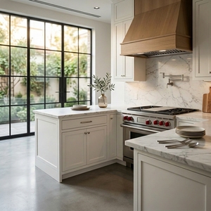 Meubles de cuisine basiques autoportants de luxe en bois massif avec finition mélaminée <span class=keywords><strong>pour</strong></span> l'organisation et le rangement des maisons modernes - Product Image 2