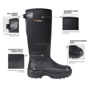 Bottes de <span class=keywords><strong>chasse</strong></span> imperméables HISEA en <span class=keywords><strong>caoutchouc</strong></span> isolées pour hommes - Product Image 3