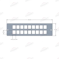 Panneau adaptateur modulaire multimédia personnalisable à 18 ports pour adaptateurs RJ45 SC/LC et coaxiaux