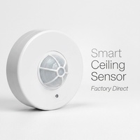 Interruptor con Sensor de Movimiento Infrarrojo Ajustable con Detección de 360° y Rango de 8 Metros, Retardo de Tiempo para Uso en Interiores/Exteriores en Domótica