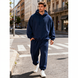 TKAN373 Venta al por mayor de peso pesado Fleece Drop Shoulder French Terry Hoodie Hip Hop Oversized Streetwear Unisex Hoodie Custom Logo - Product Image 2