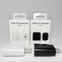Adaptateur secteur USB-C EP-TA800 25 W avec câble USB-C vers USB-C 3A, ensemble complet, adaptateur de voyage USB-C pour Samsung, chargeur mural