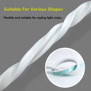 شريط إضاءة <span class=keywords><strong>LED</strong></span> سيليكوني خطي 12 فولت/24 فولت مقاوم للماء IP66 مرن للتصميم والديكور في غرفة المعيشة والاستخدام الخارجي CRI90 قابل للتعتيم SMD5630 - Product Image 5