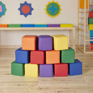 Housse en tissu amovible et lavable, cubes en mousse douce de 5,5 pouces, blocs en mousse pour tout-petits et enfants - Product Image 4