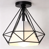 Plafonnier LED moderne en fer forgé doré pour hall d'entrée, petit luminaire d'intérieur, lampes de plafond pour la maison