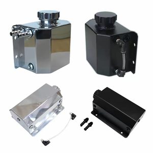 Square Aluminum Oil Catch Pot 1L 2L Universal <b>Car</b> Engine Waste Gas Recovery Tank Visual Liquid Level Modified Oil Storage Can - Product Image 2