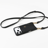 Accessoires de téléphone portable de luxe étui de téléphone étui de téléphone avec chaîne en cuir bandoulière étui de téléphone support de sangle