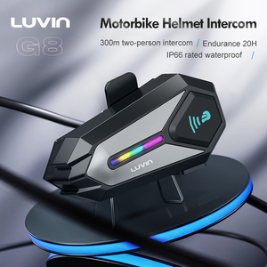 Luvin G8 BT 5.3 âm nhạc chia sẻ 2 Rider xe máy Mũ bảo hiểm Bluetooth <span class=keywords><strong>Intercom</strong></span> Tai nghe xe máy BT Tai nghe thông minh Nhà Máy ban đầu - Product Image 3